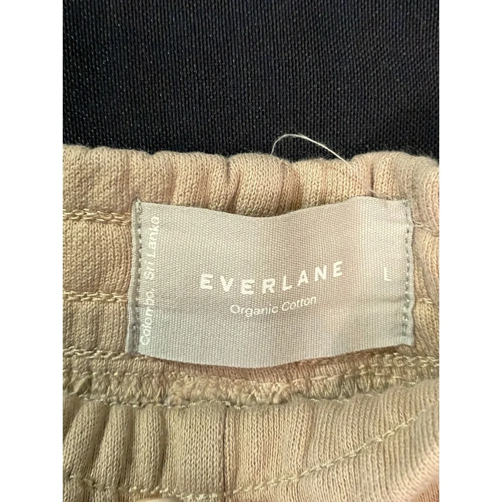 Everlane Organic Cotton Jogger Sweatpants Beige Size L Relaxed Fit - Picture 2 of 3